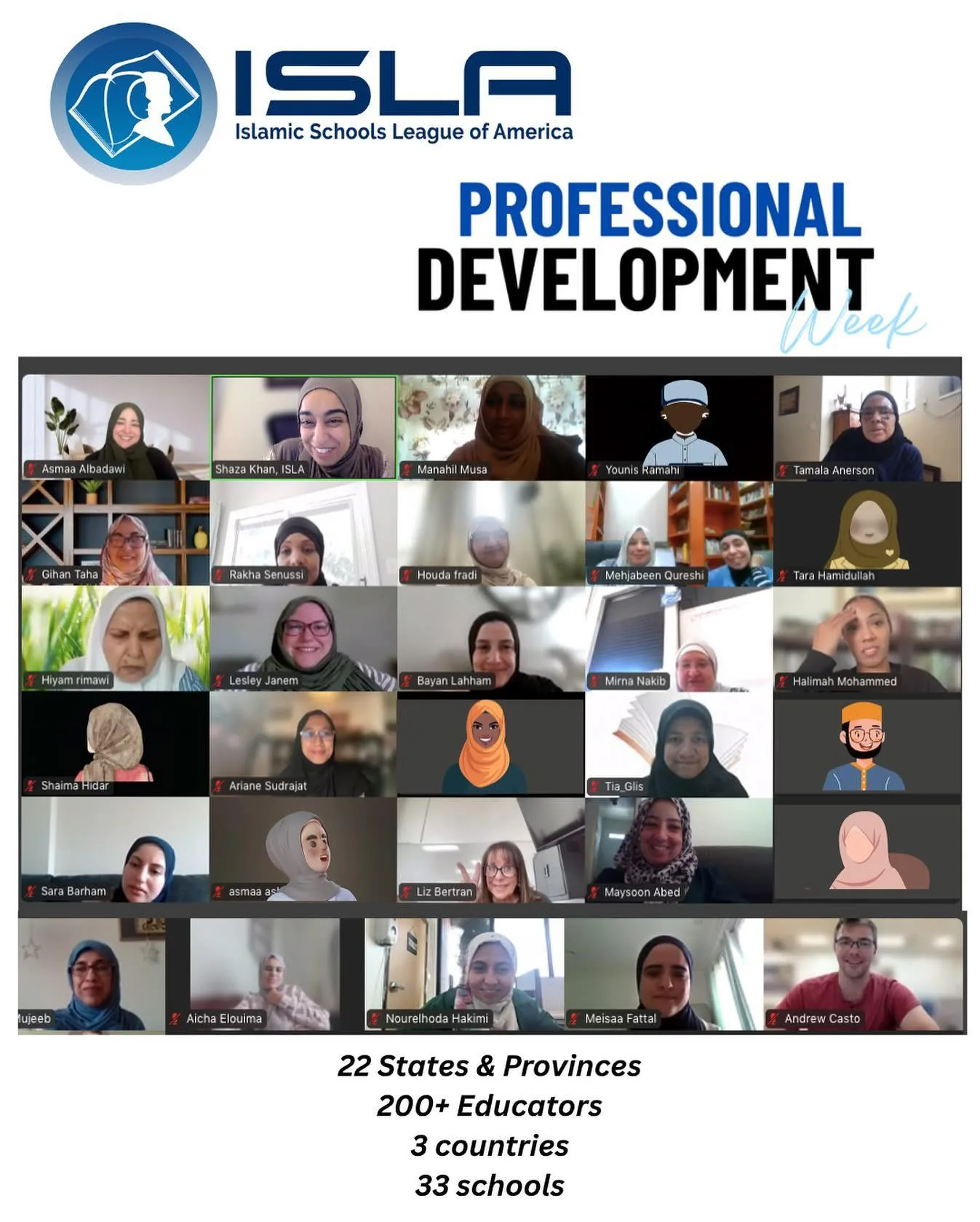 Islamic Schools League of America Professional Development Week 2025 (virtual)